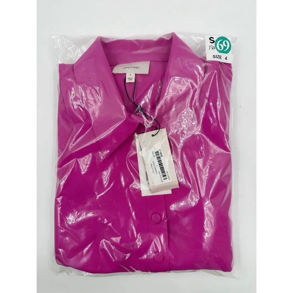 Cinq à Sept Casette Dress in Blushing Lilac Pink 4 Minimalist Quiet Luxury Work - Picture 4 of 4